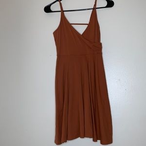 Burnt orange mid sundress with adjustable straps